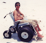 Image of a beach wheelchair